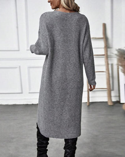 Celestelle | Robe pull longue asymétrique