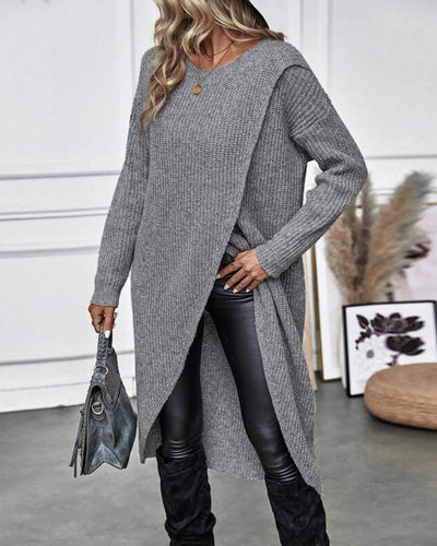 Celestelle | Robe pull longue asymétrique