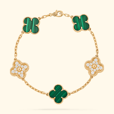 Béradine | Bracelet Luxueux Trèfle Doré