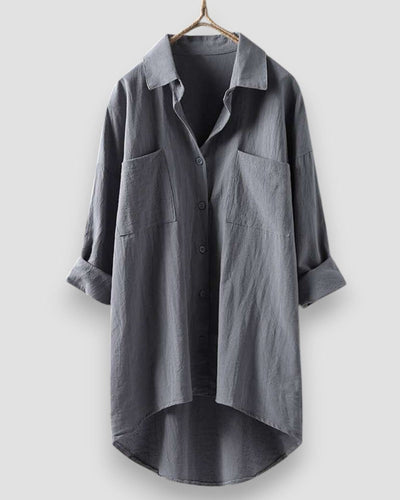 Aimée | Blouse Longue Fluide et Naturelle