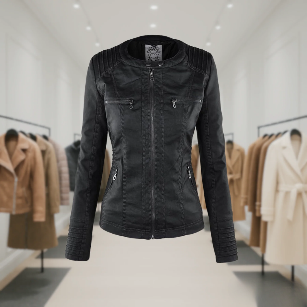 Hanelore | Veste En Cuir Imperméable À Capuche