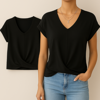 Milana | T-shirt décontracté avec décolleté en V