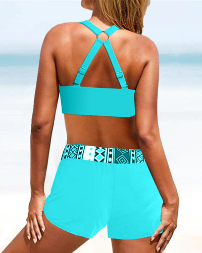 Diane | Bikinis taille haute à imprimé géométrique