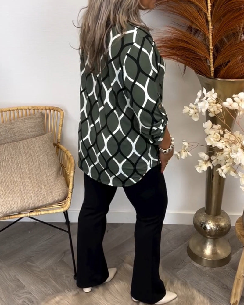 Adalinde | Blouse graphique chic et décontractée