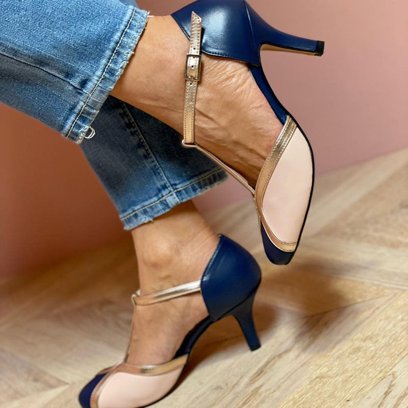 Augustine | Escarpins T-strap colorés et ultra confortables avec bout rond pour un style élégant et décontracté