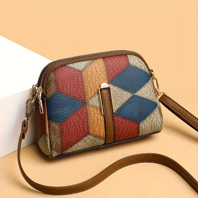 Angélique | Sac bandoulière mini en patchwork