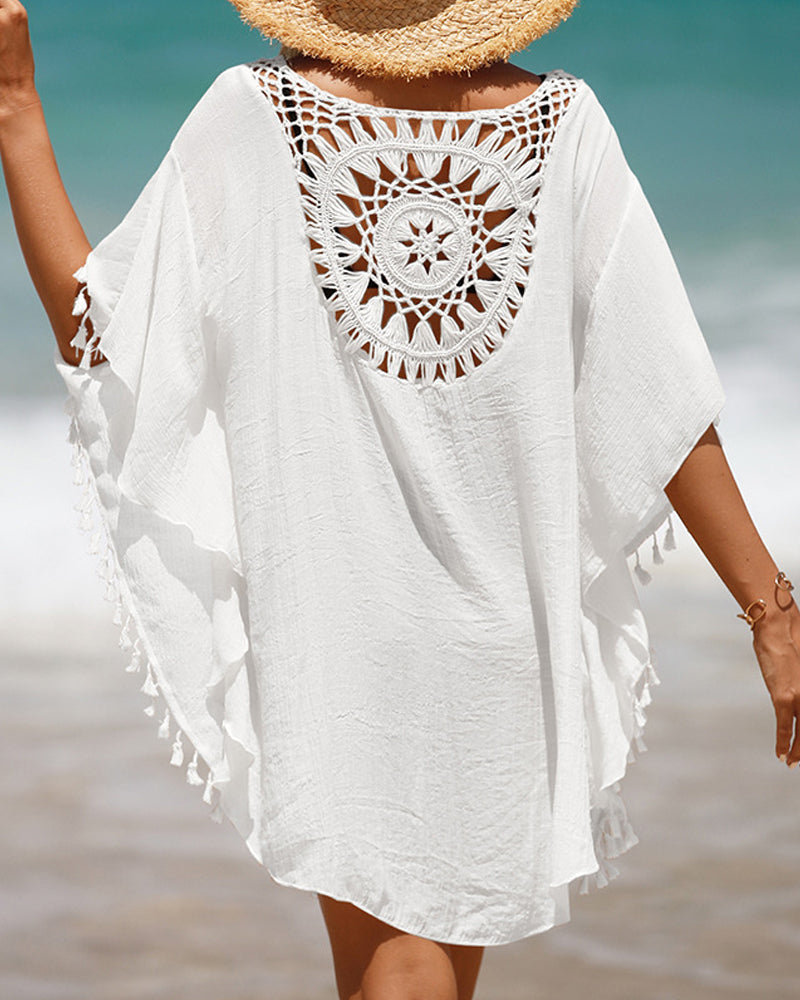 Pauline | Couverture de plage avec pompons