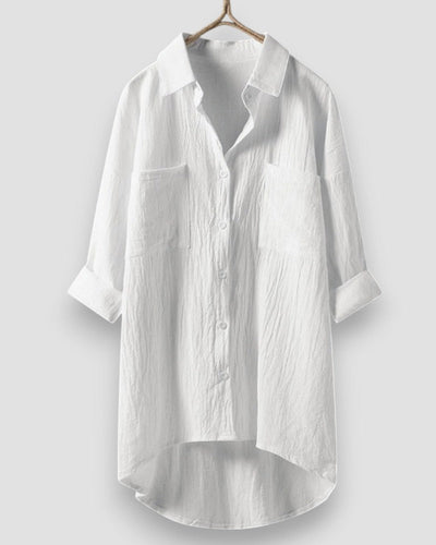 Aimée | Blouse Longue Fluide et Naturelle