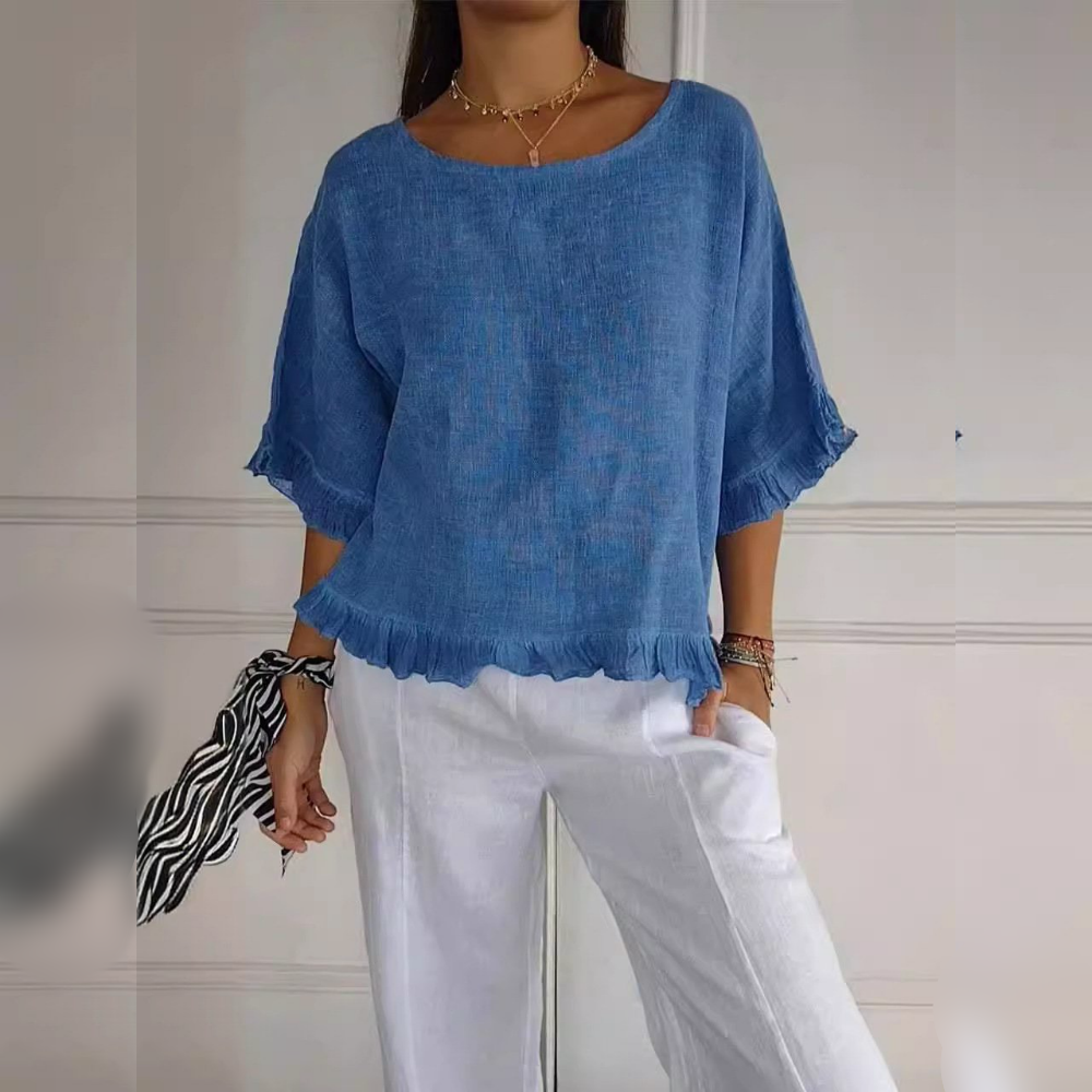 Estelle | Blouse Décontractée et Élégante au Tombé Naturel
