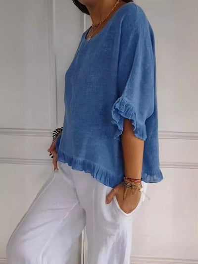 Estelle | Blouse Décontractée et Élégante au Tombé Naturel