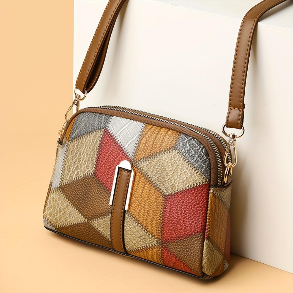 Angélique | Sac bandoulière mini en patchwork