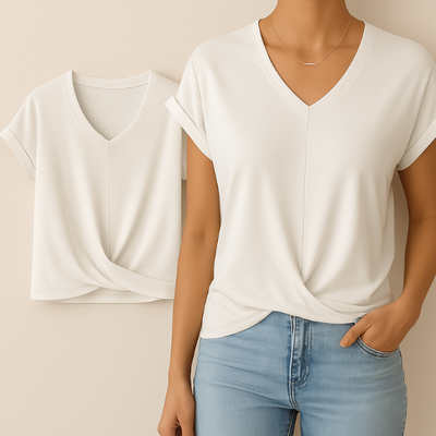 Milana | T-shirt décontracté avec décolleté en V