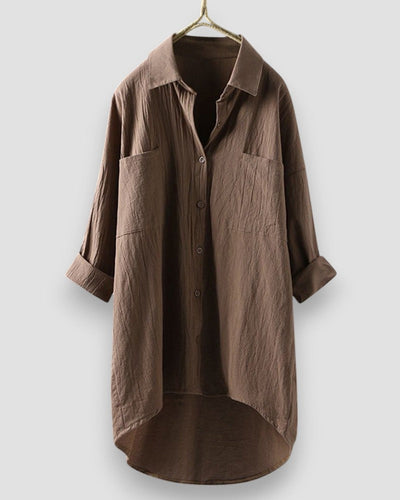 Aimée | Blouse Longue Fluide et Naturelle