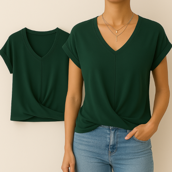 Milana | T-shirt décontracté avec décolleté en V