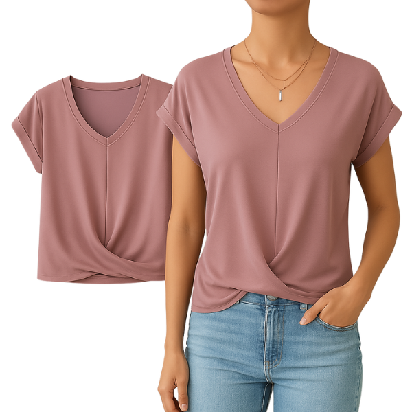 Milana | T-shirt décontracté avec décolleté en V