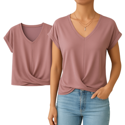 Milana | T-shirt décontracté avec décolleté en V