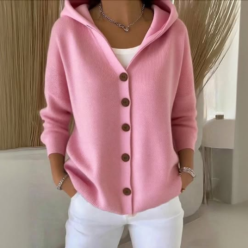 Cléophina | Gilet à capuche boutonné