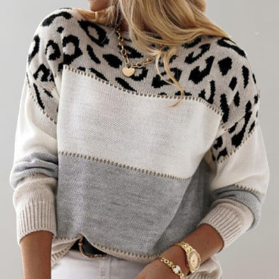 Chryselle | Pull moderne à imprimé léopard