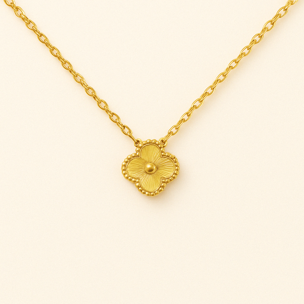 Bérengère | Collier Élégant Trèfle Noir