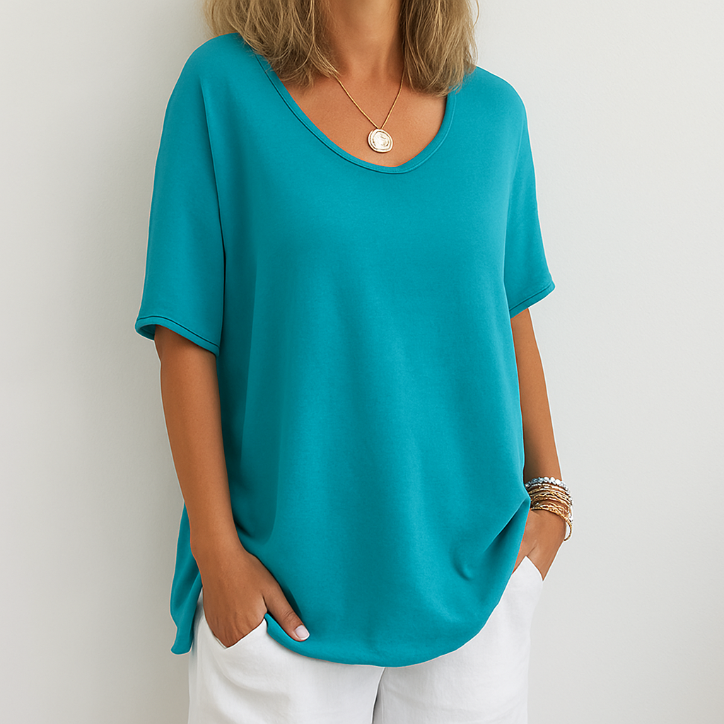 Marjolaine | T-shirt Confortable et Fluide au Style Décontracté