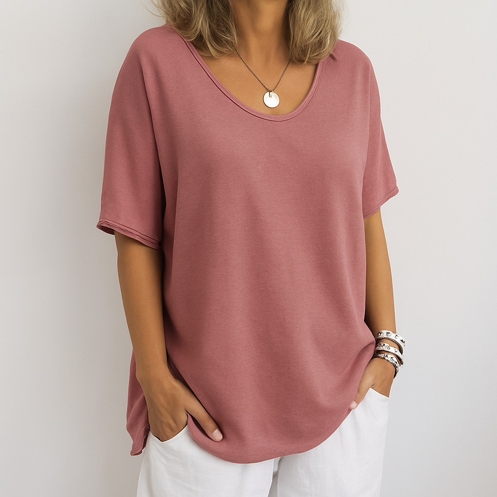Marjolaine | T-shirt Confortable et Fluide au Style Décontracté