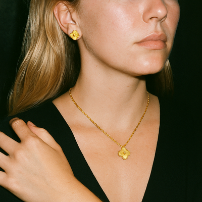 Aglaé | Boucles d’Oreilles Élégantes Trèfle