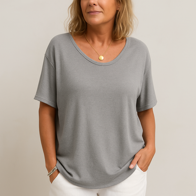 Marjolaine | T-shirt Confortable et Fluide au Style Décontracté