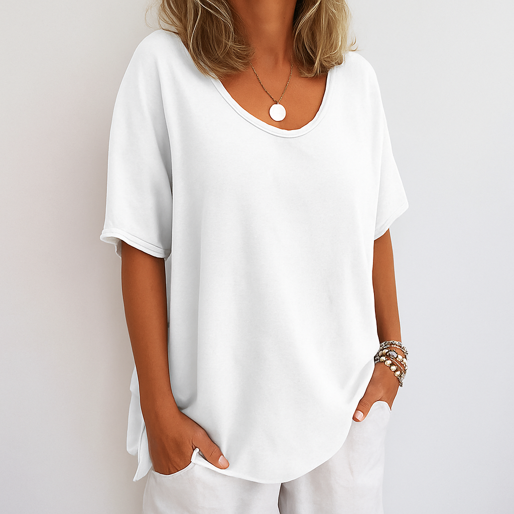 Marjolaine | T-shirt Confortable et Fluide au Style Décontracté