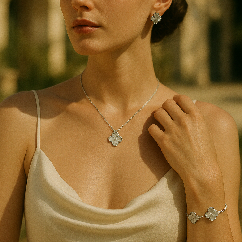 Ameline | Bracelet Floral Plaqué Or