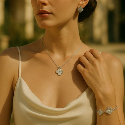 Ameline | Bracelet Floral Plaqué Or