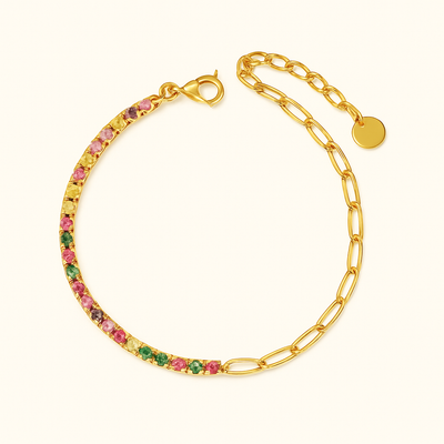 Ysabeau | Bracelet Paperclip Tennis raffiné