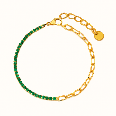 Ysabeau | Bracelet Paperclip Tennis raffiné