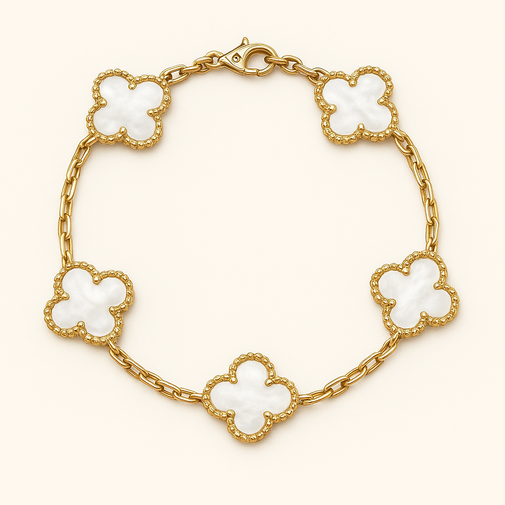 Ameline | Bracelet Floral Plaqué Or