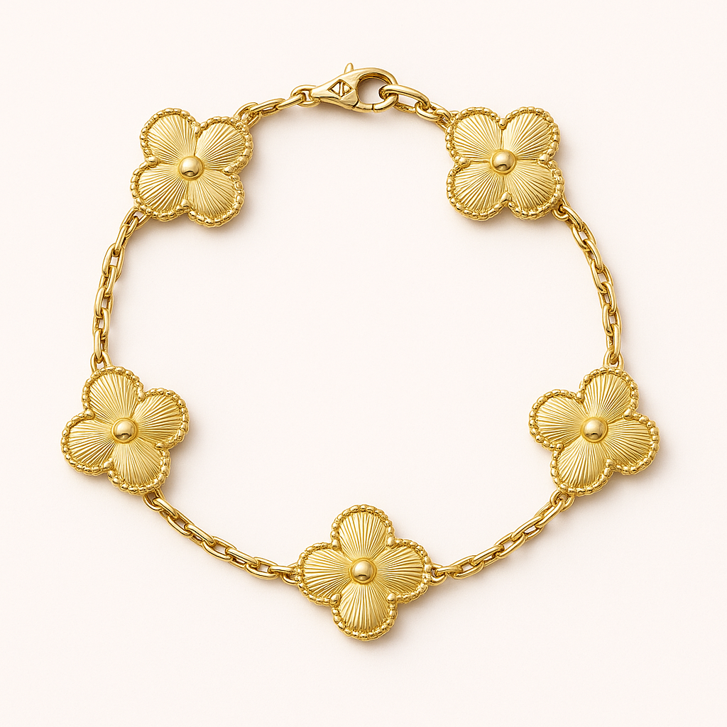Ameline | Bracelet Floral Plaqué Or