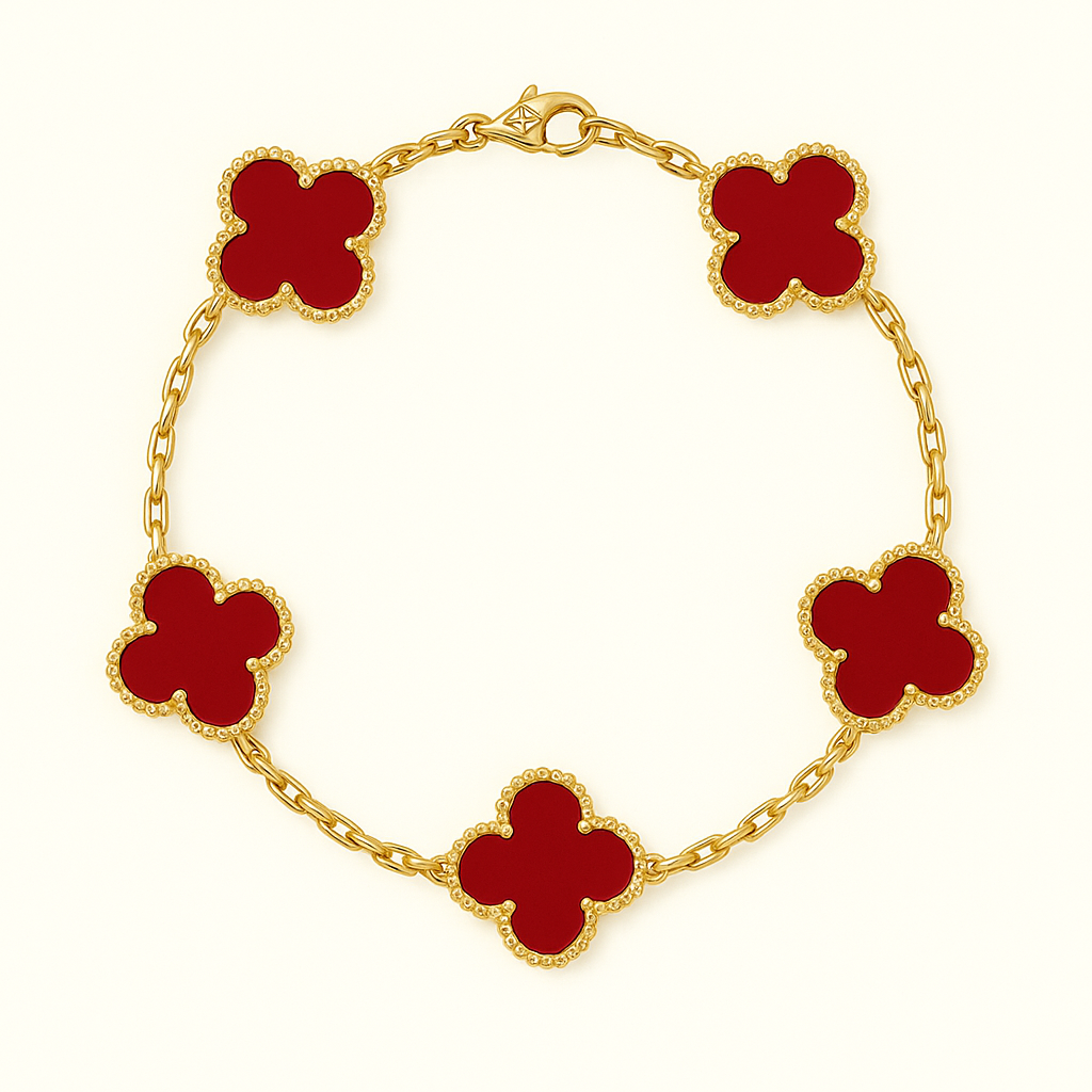Ameline | Bracelet Floral Plaqué Or