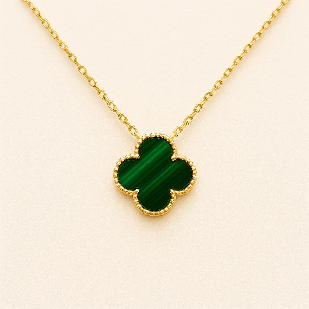 Bérengère | Collier Élégant Trèfle Noir