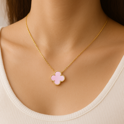 Bérengère | Collier Élégant Trèfle Noir
