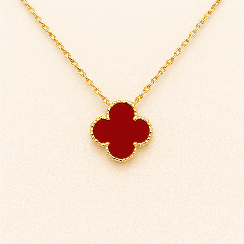 Bérengère | Collier Élégant Trèfle Noir