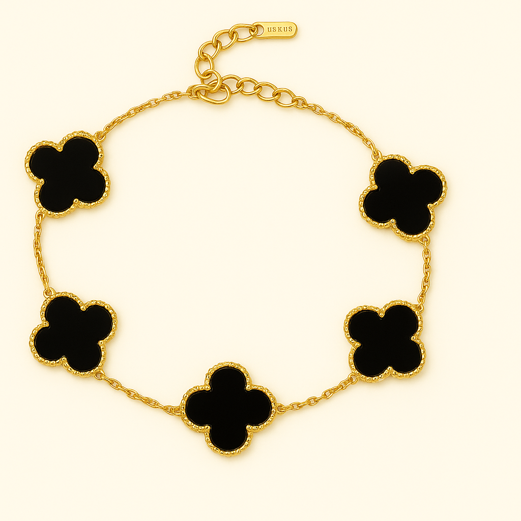 Francelie | Parure Trèfle Noir Élégante