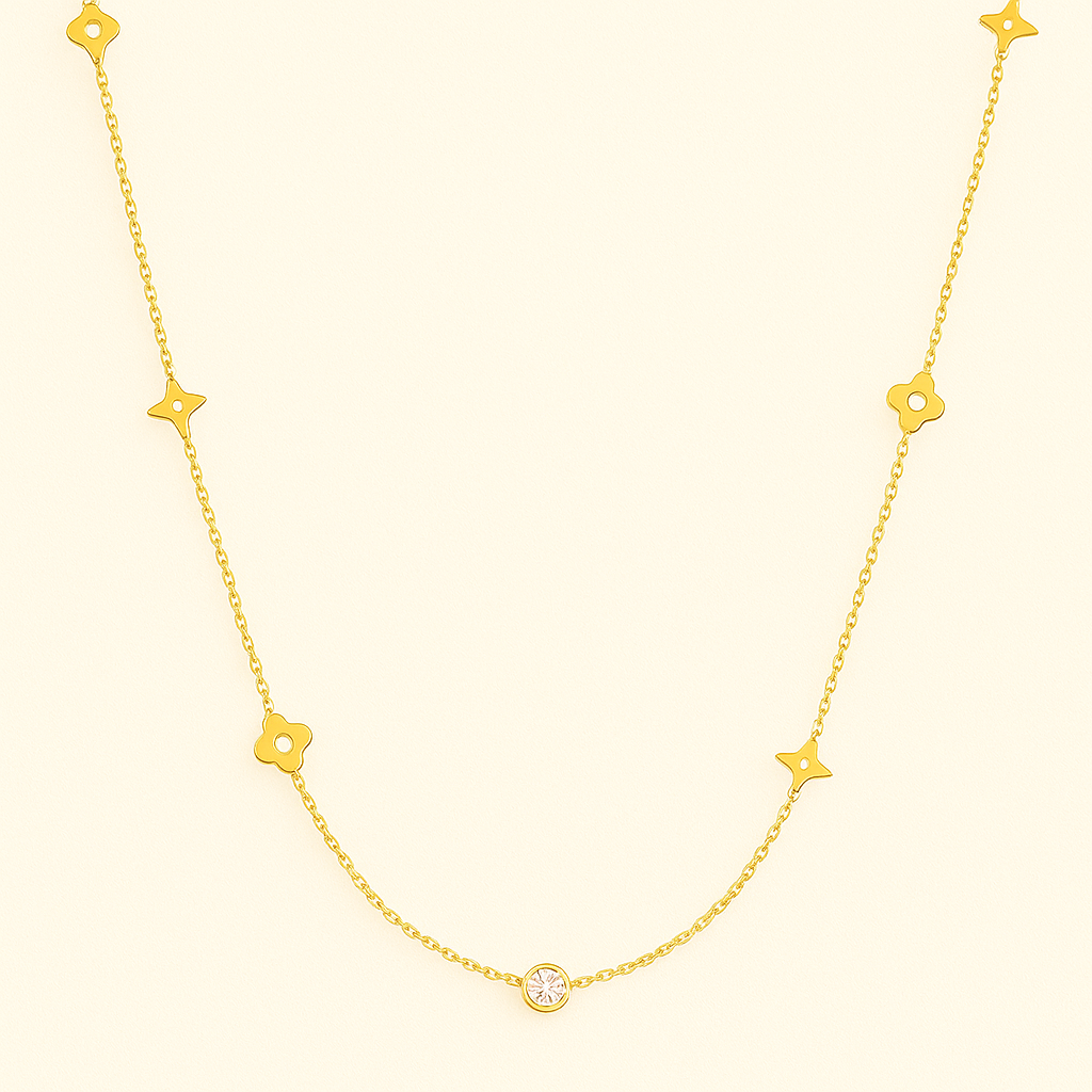 Eulima | Collier Élégant au Design Trèfle