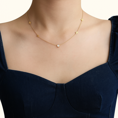 Eulima | Collier Élégant au Design Trèfle