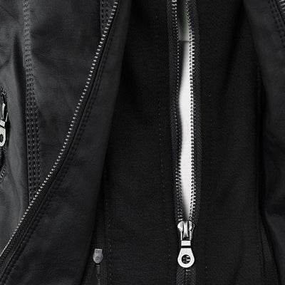 Hanelore | Veste En Cuir Imperméable À Capuche