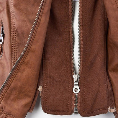 Hanelore | Veste En Cuir Imperméable À Capuche