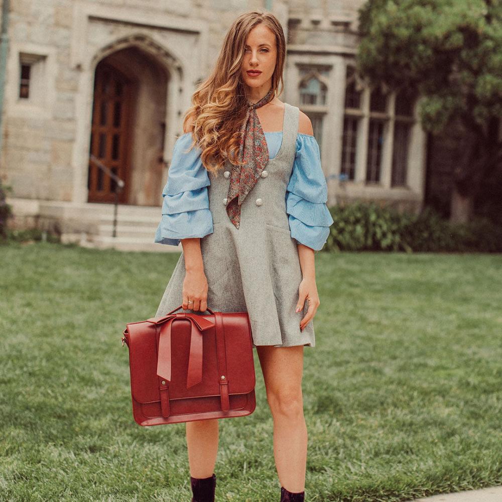 Micheline | Sac Vintage Kissé de Bleu Rose