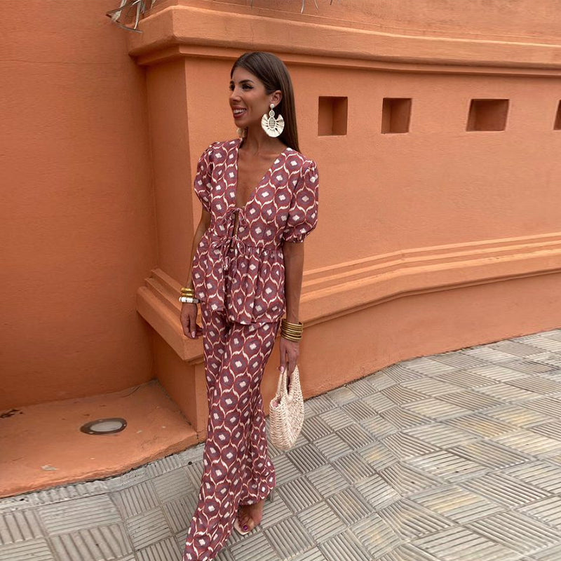 Blandine | Ensemble Casual Imprimé
