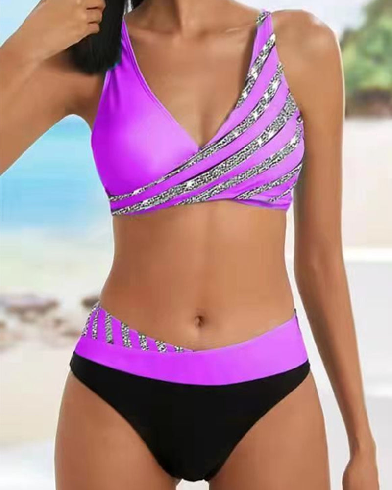 Apolline | Bikini Imprimé en Teintes Chaudes