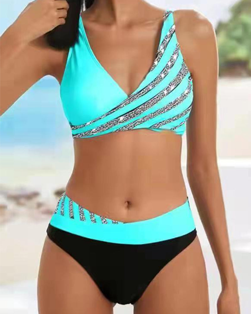 Apolline | Bikini Imprimé en Teintes Chaudes