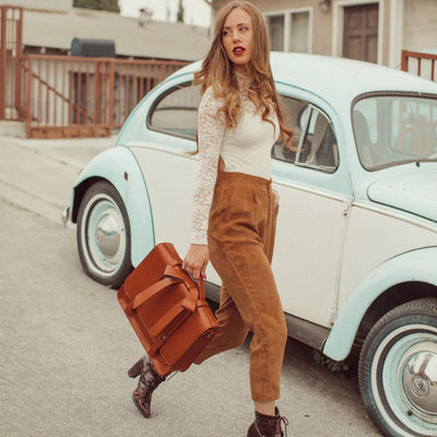Micheline | Sac Vintage Kissé de Bleu Rose