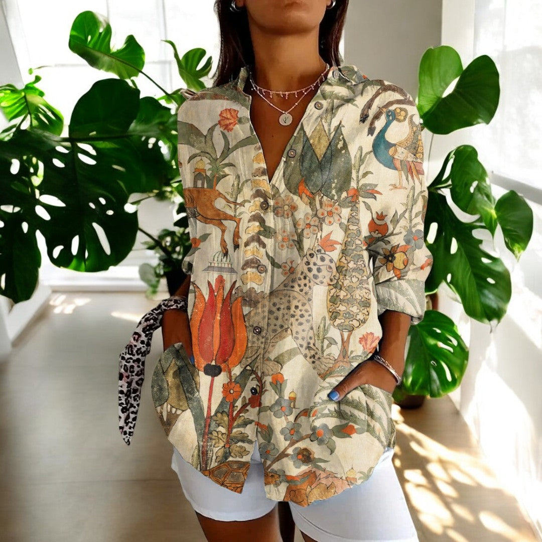 Joséphine | Blouse Vintage à Imprimé Fleuri