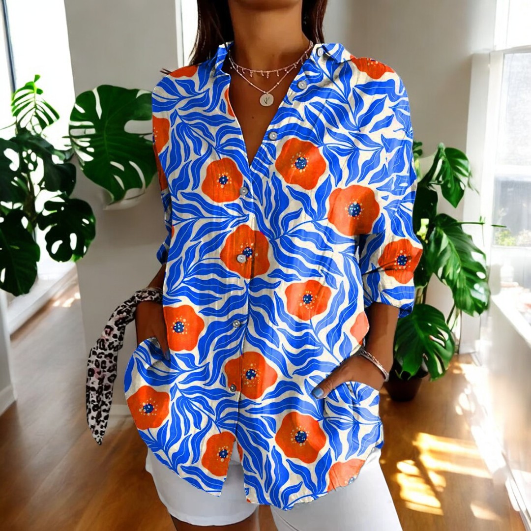 Joséphine | Blouse Vintage à Imprimé Fleuri
